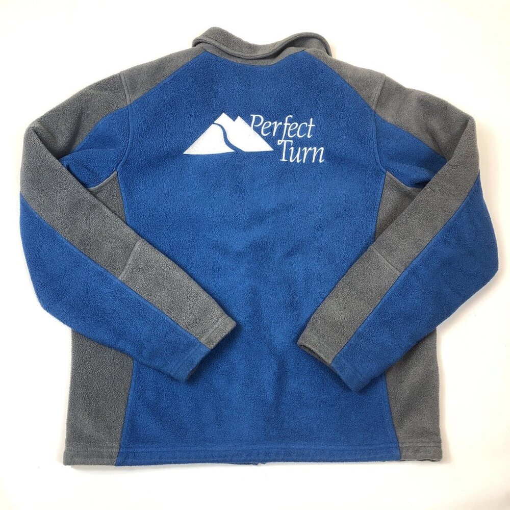 LL Bean Mens Attitash Perfect Turn Blue Fleece Full Zip Polartec Jacket Medium - Picture 11 of 13